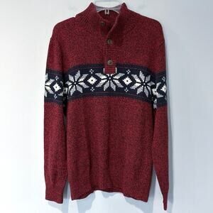 American Eagle Henley Sweater Mens Large